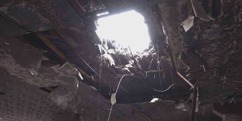 Zkáza jedné z vesnic v ukrajinské Doněcké oblasti