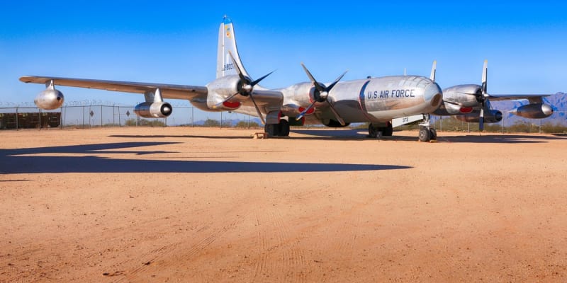 Vystavený historický Boeing B-50 Superfortress