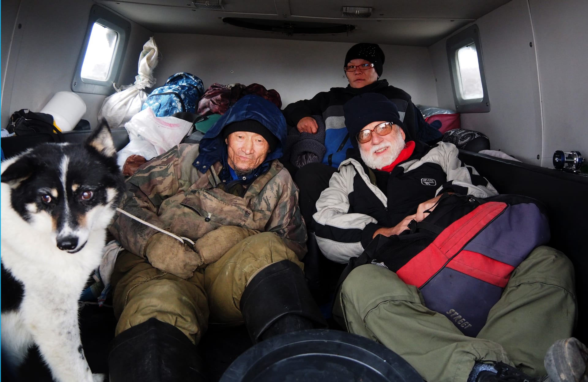 Na lovecké výpravě v pásovém transportéru, Čukotka 2016