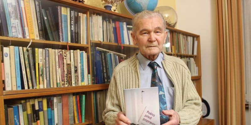Někdejší politický vězeň z padesátých let, 91letý Leo Žídek. Odsouzen byl na osm let.