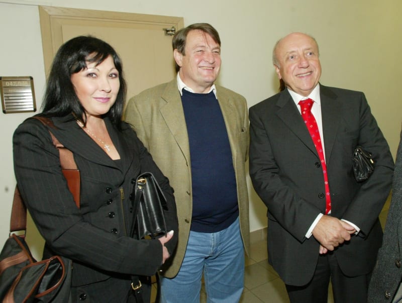 Dagmar s manželem Felixem a hudebníkem Ladislavem Štaidlem.