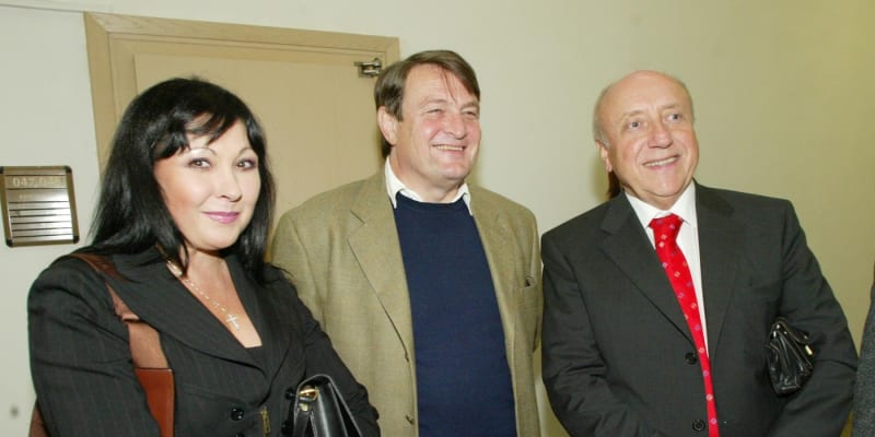 Dagmar s manželem Felixem a hudebníkem Ladislavem Štaidlem.