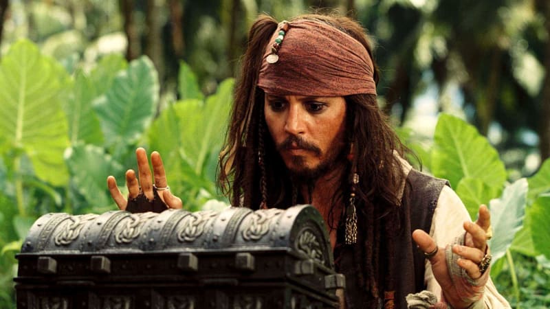Johnny Depp jako kapitán Jack Sparrow