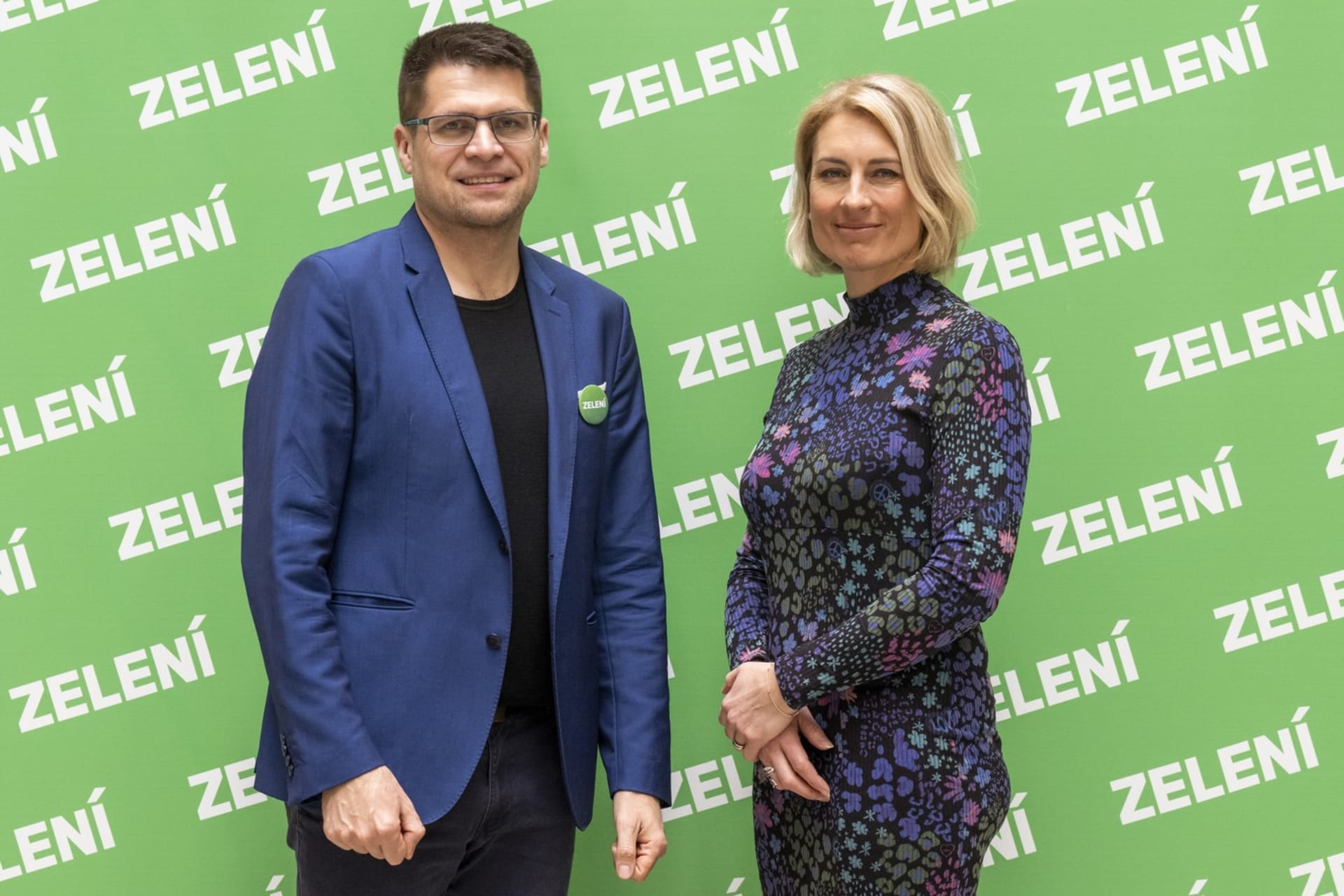 Spolupředsedové Zelených Magdalena Davis a Michal Berg