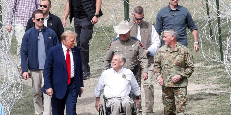 Donald Trump v hraničním městě Eagle Pass