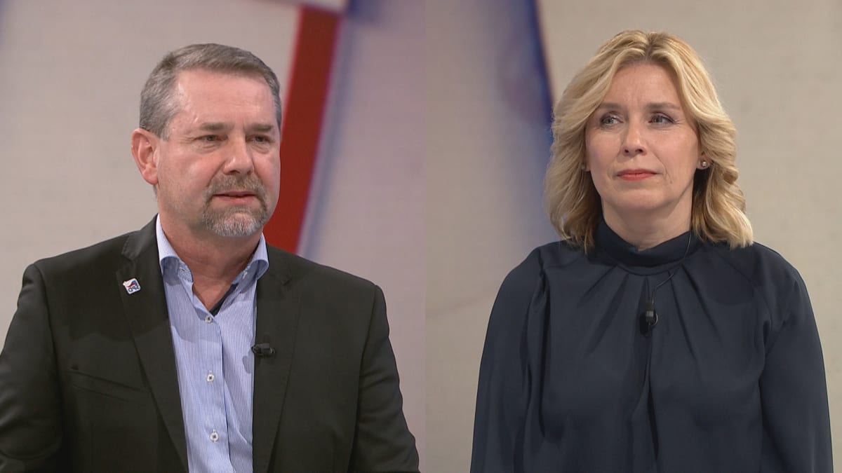 Poslanec Radek Koten (SPD) a lídryně kandidátky do eurovoleb za STAN Danuše Nerudová