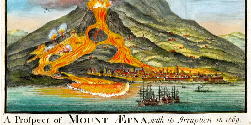 Výbuch v roce 1669 zničujícím způsobem dopadl na město Katánie