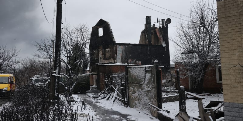 Ruský dronový útok v Charkovské oblasti z 10. února letošního roku