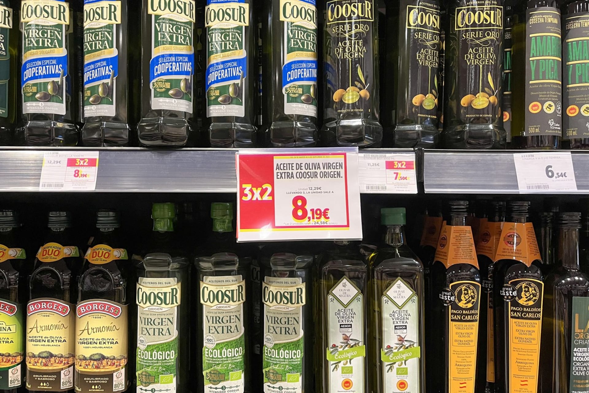 Ceny olivového oleje v Madridu v září loňského roku. Od té doby tekuté zlato značně podražilo