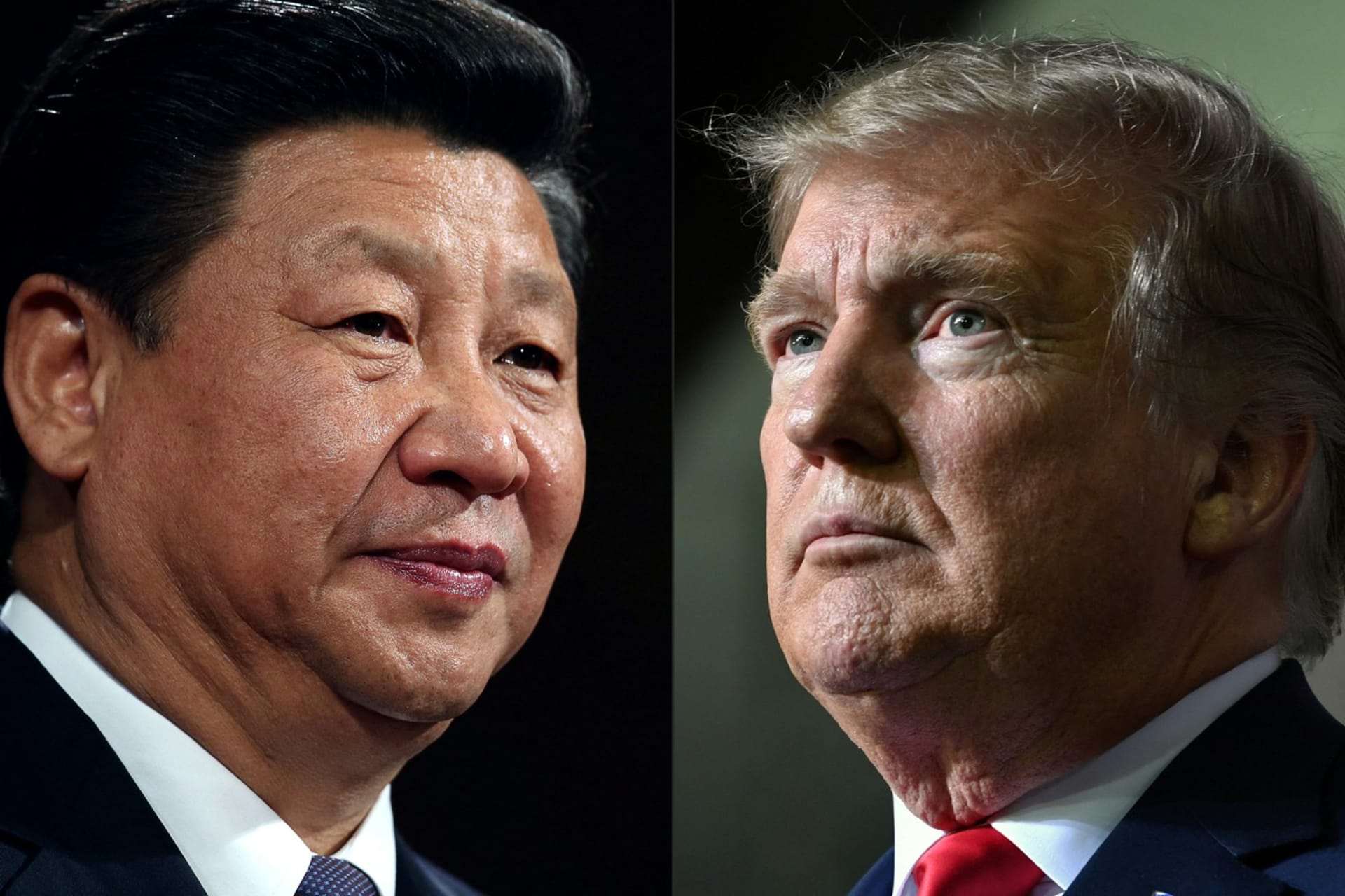 Čínský prezident Si Ťin-pching a americký exprezident Donald Trump