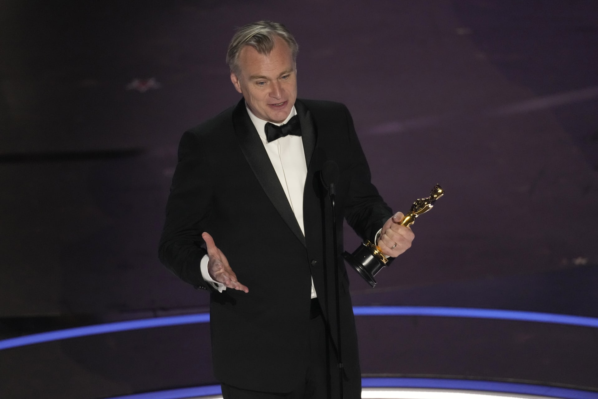 Oscarový večer ovládl film Oppenheimer. Na snímku je režisér Christopher Nolan.