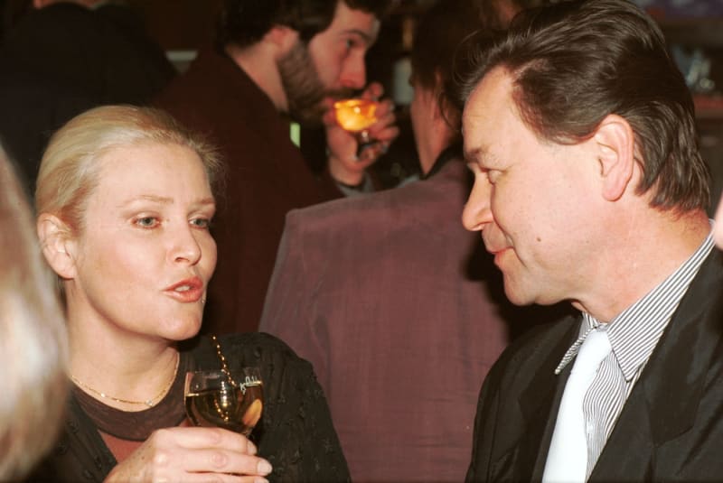 Olga Schoberová s hereckým kolegou Václavem Postráneckým. 