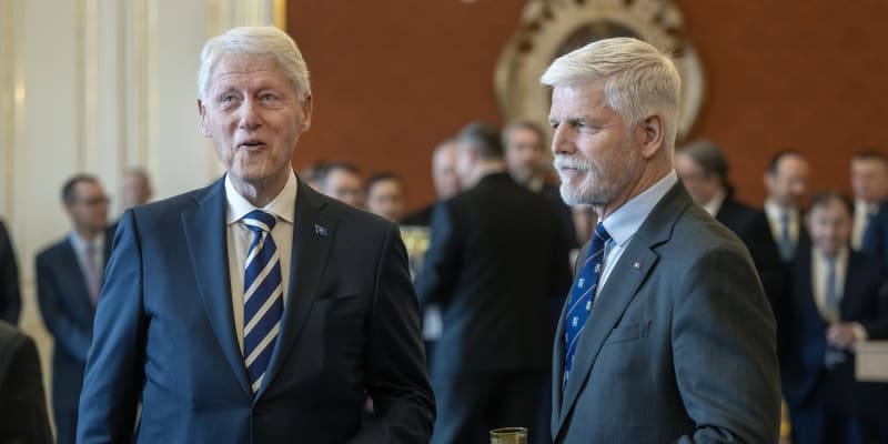 Prezident Petr Pavel a 42. prezidentovi Spojených států amerických Bill Clinton