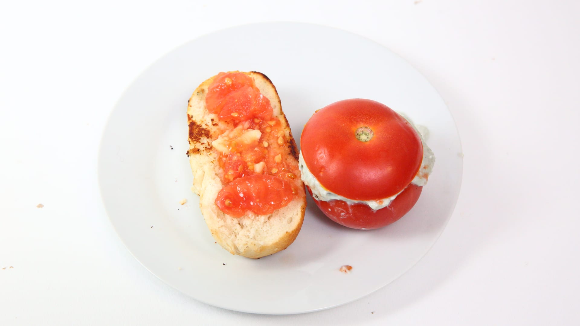 Plněná rajčata rokfórovou pěnou