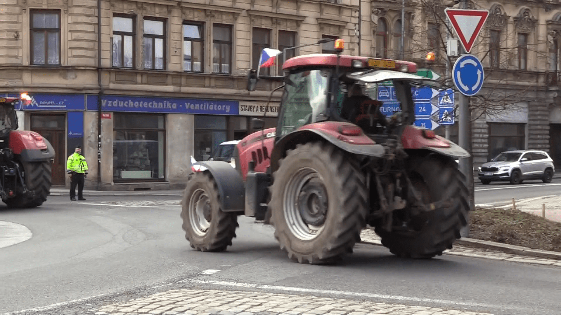 Na protest zemědělců do Jablonce nad Nisou přijelo jen dvanáct farmářů. 