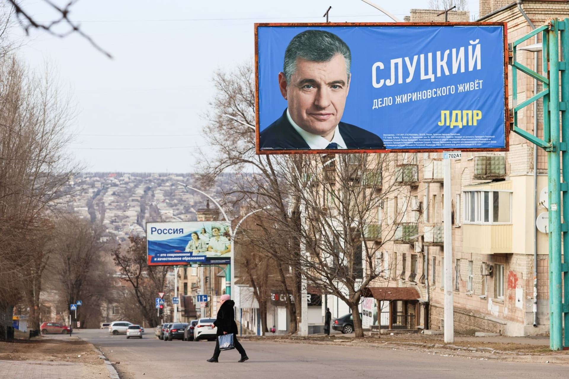 Billboard prezidentského kandidáta Nikolaje Charitonova