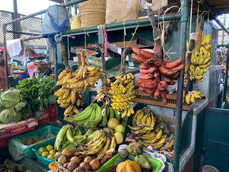 Nabízený sortiment na tržnici v Mombase