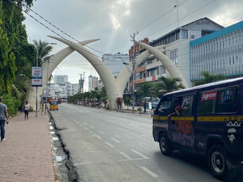 Sloní brána v Mombase je považována za symbolický vstup do města