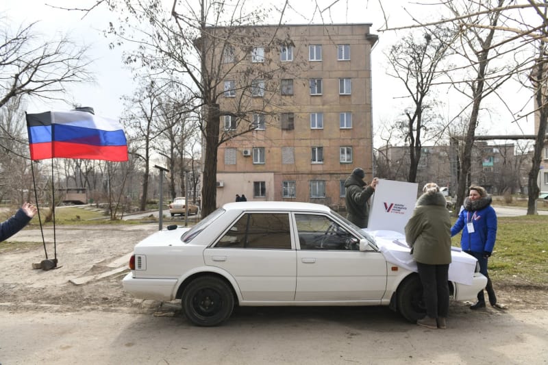 Ruske prezidentske volby probihaly i v Donecke oblasti na Ukrajine.