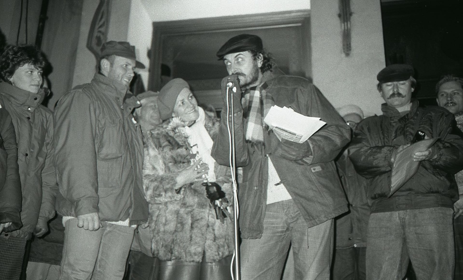 Vladimír Čech během sametové revoluce 1989