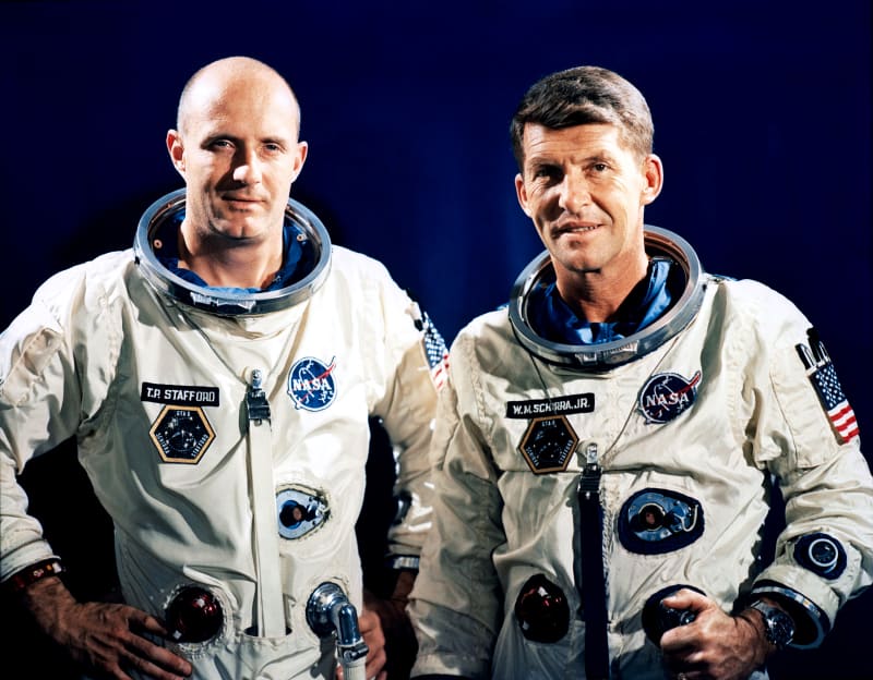 Astronauti Thomas Stafford a Walter M. Schirra 
