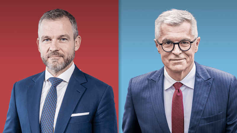 Kandidáti na slovenského prezidenta Peter Pellegrini a Ivan Korčok