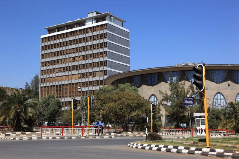 Budovy v hlavním městě Etiopie Addis Abeba