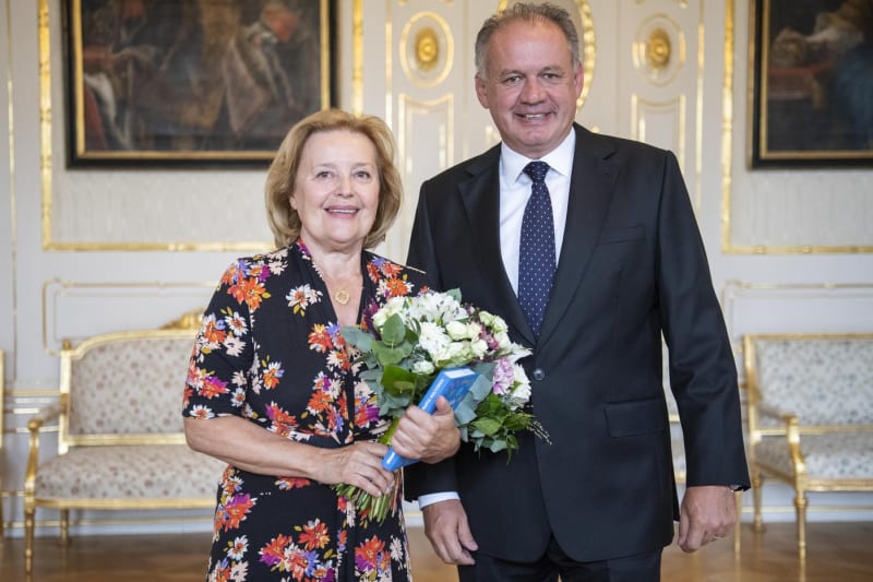 Magda Vášáryová s bývalým slovenským prezidentem Andrejem Kiskou. 