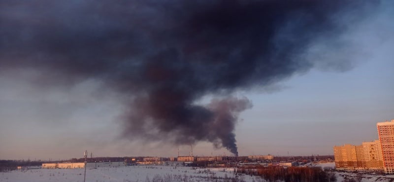 Útok na ropnou rafinerii v Rjazani v březnu 2024