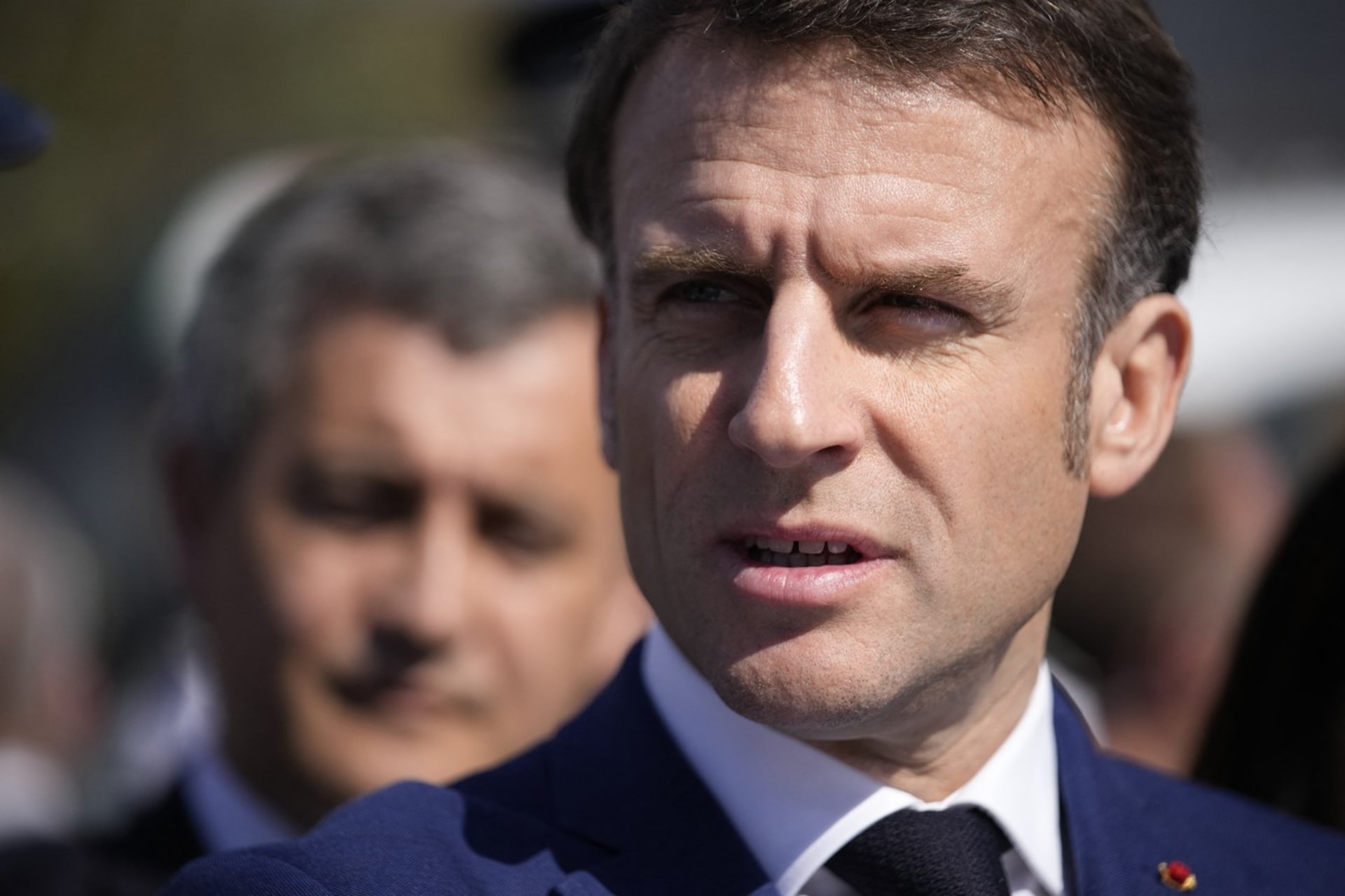 Francouzský prezident Macron na návštěvě města Marseille