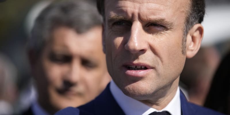 Francouzský prezident Macron na návštěvě města Marseille