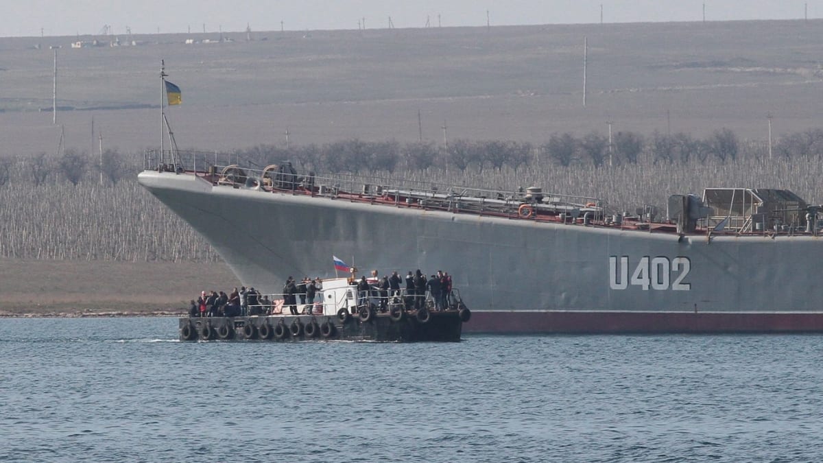 Ruská výsadková loď Kosťantyn Olšanskyj (foto z roku 2014)