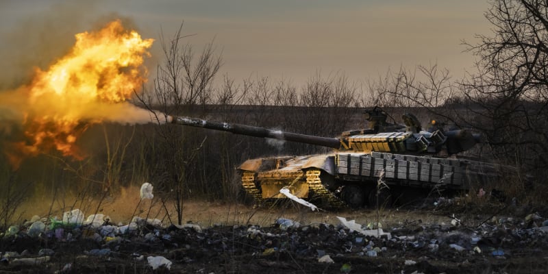 Tank ukrajinské 17. tankové brigády