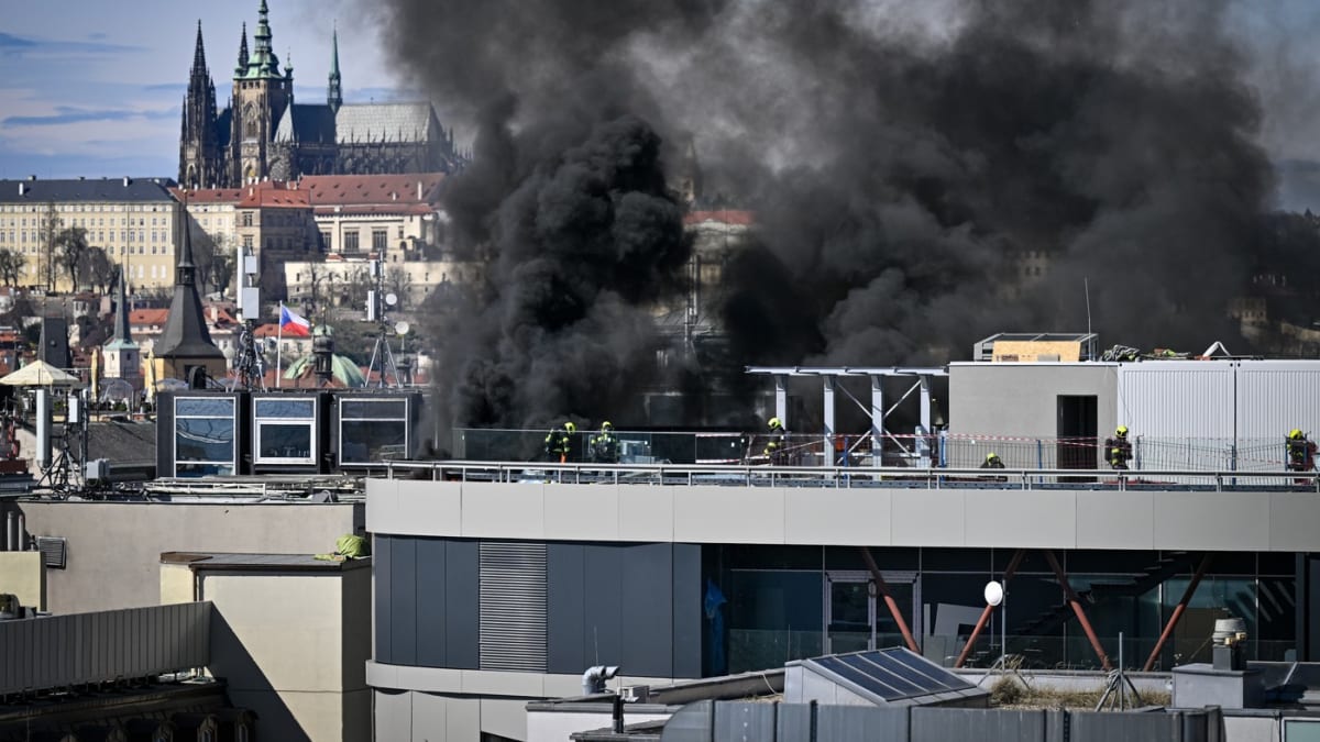 Požár na Václavském náměstí