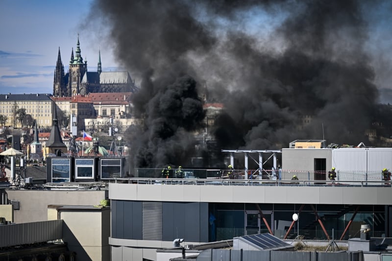 Požár na Václavském náměstí