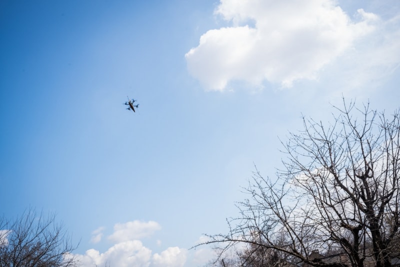 Ukrajinský dron v oblasti města Toreck