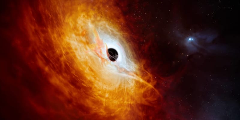 Obří černá díra pohání nejvýkonnější dosud známý kvasar J059-4351