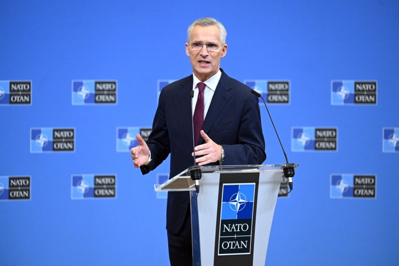 Generální tajemník NATO Jens Stoltenberg během dvoudenního summitu v Bruselu (4. 4. 2024) 
