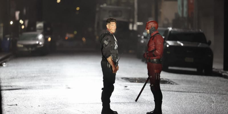 Punisher na fotkách z natáčení seriálu Daredevil: Born Again