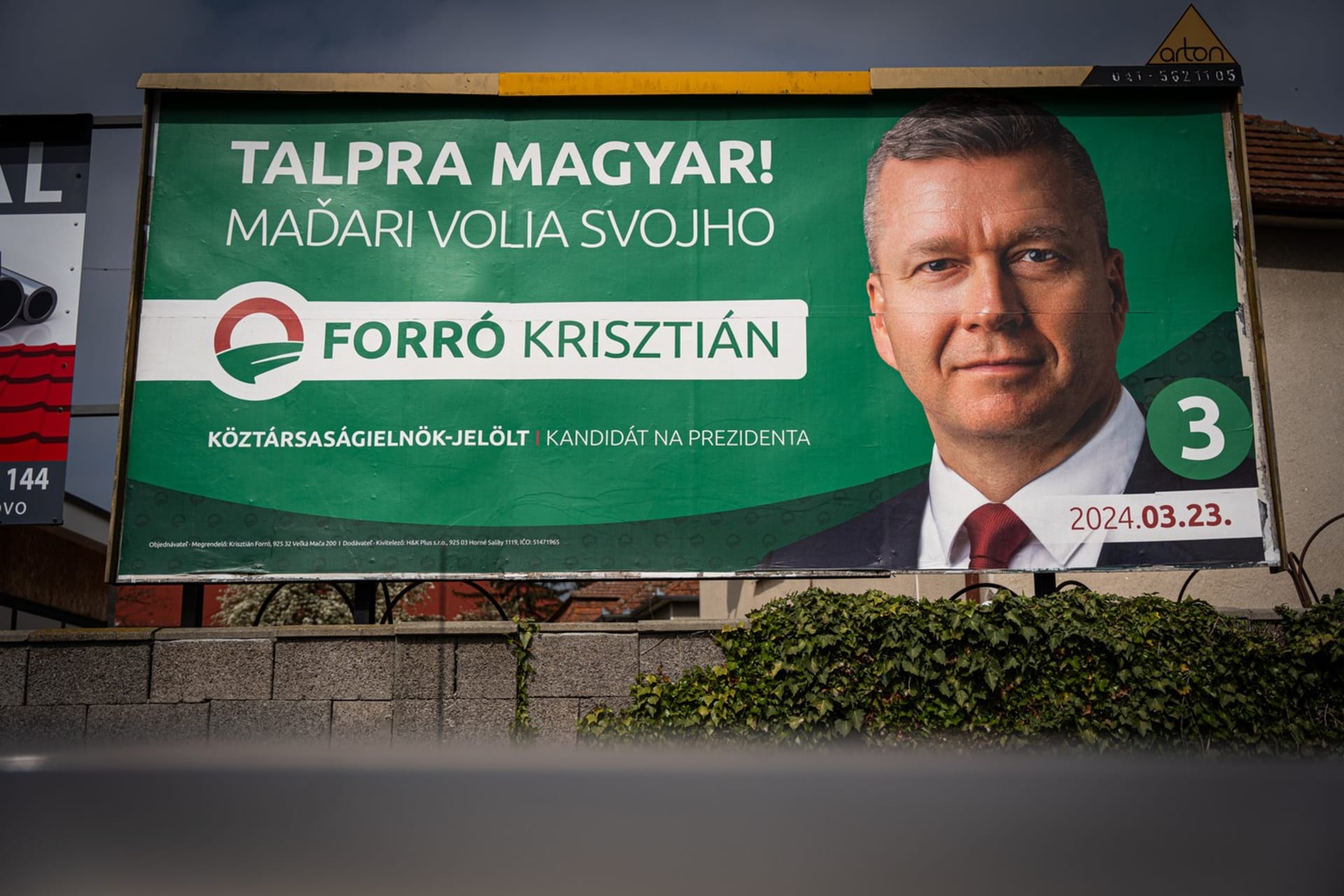 Volební billboard Krisztiána Forróa