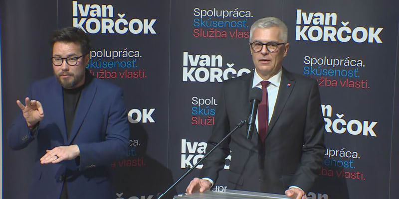 Prezidentský kandidát Ivan Korčok přišel do volebního štábu