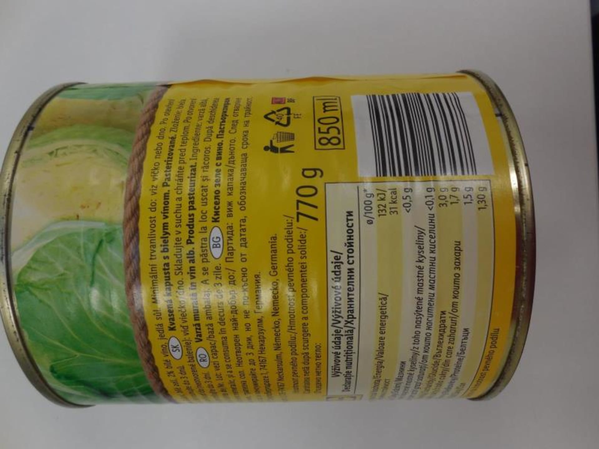 Státní potravinářská a zemědělská inspekce (SZPI) zajistila v prodejně obchodního řetězce Lidl závadnou konzervovanou zeleninu.