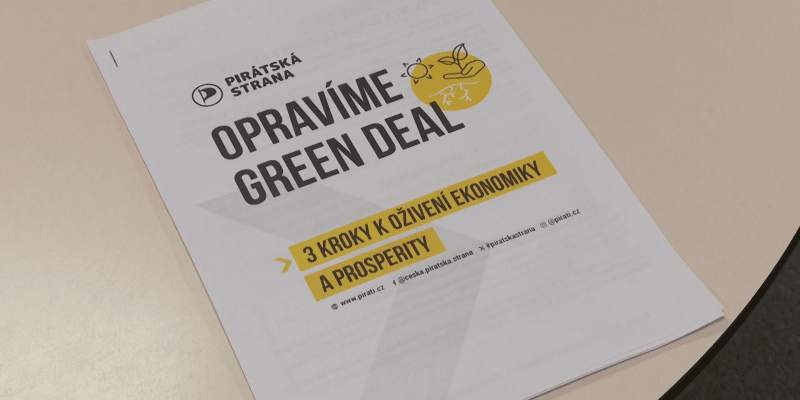 Piráti navrhují změny v Green Dealu
