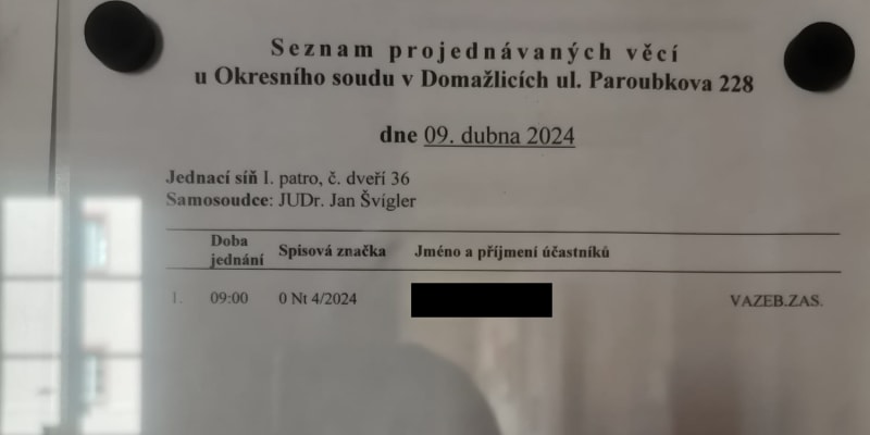 V Domažlicích probíhalo vazební jednání s Litevcem obviněným z pokusu o dvojnásobnou vraždu