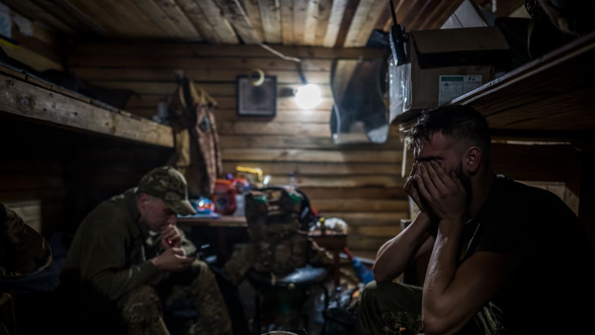 Ukrajinští vojáci v Doněcké oblasti