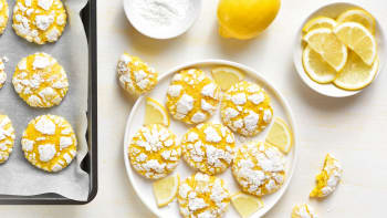Citronové crinkles – popraskané sušenky se svěží chutí a vůní