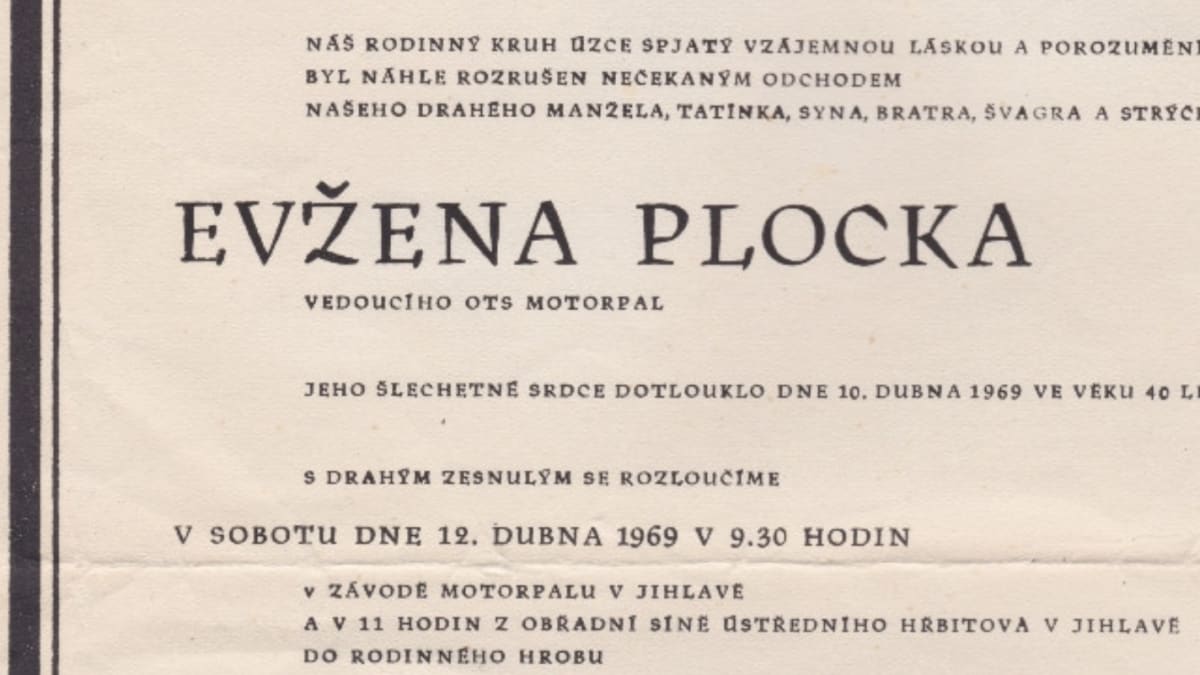 Na pohřeb Evžena Plocka přišlo 12. dubna 1969 asi 5 tisíc občanů. Průvod se táhl městem v délce tři kilometry a proměnil se v mohutný protest pro sovětské okupaci a nastupující normalizaci.