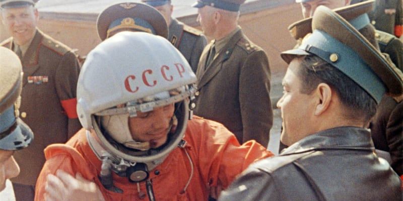 Jurij Gagarin krátce před startem