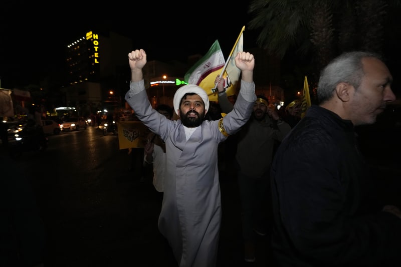 Íránci oslavují útok na Izrael, 14. dubna 2024
