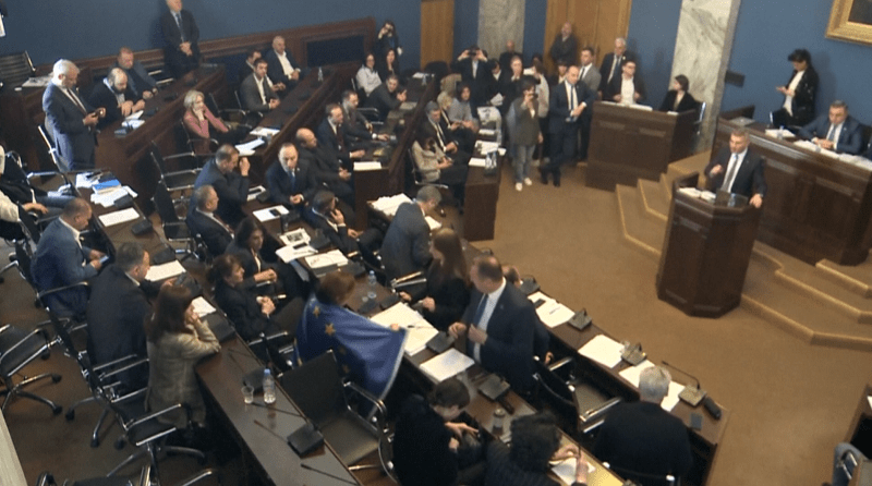 V gruzínském parlamentu se kvůli spornému zákonu poprali poslanci